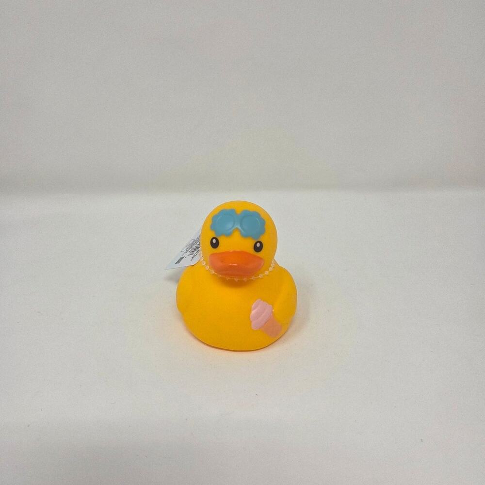 Yellow Ice Cream Cone Rubber Duck